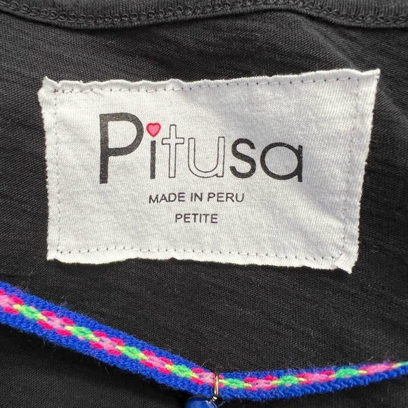 Pitusa Evil Eye Beaded Open Back Black Maxi Dress Size Petite - Picture 5 of 7